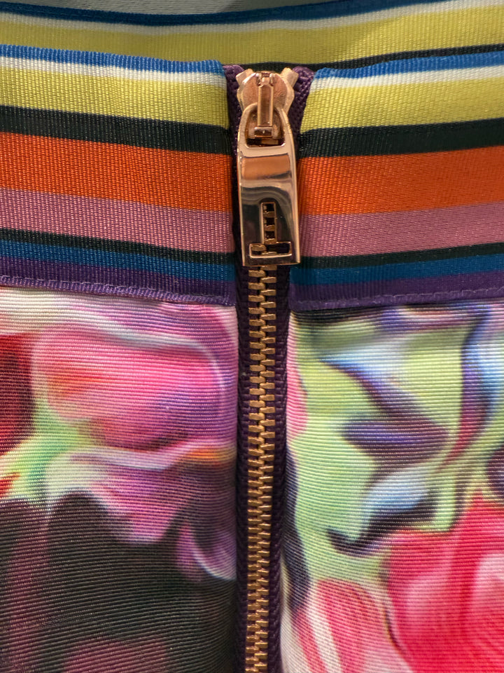 Ted Baker Multi Color Floral Flair Pleated Skirt