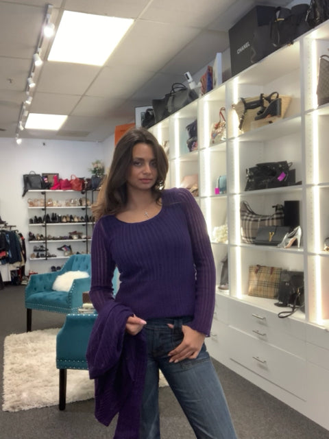 Pre Owend Prada L/S Crew w/ Sweater Cardigan Twin Set Mohair & Nylon  60% if Christos sells start 398for show TWIN SET