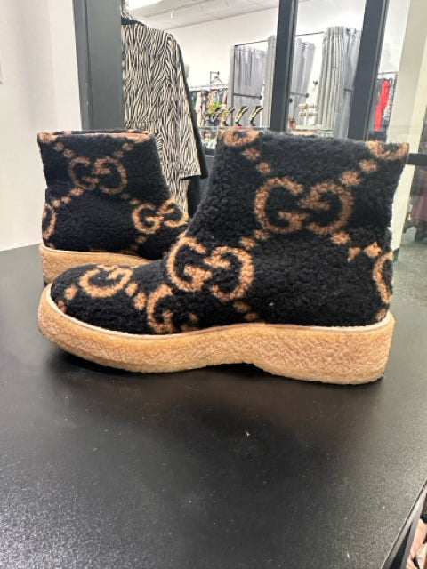 Gucci Boots Sz 39 Ankle GG Wool  Hooper Shoes