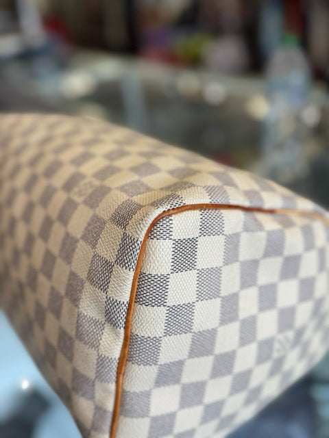Louis Vuitton Canvas Damier Azure Speedy 30 Bag