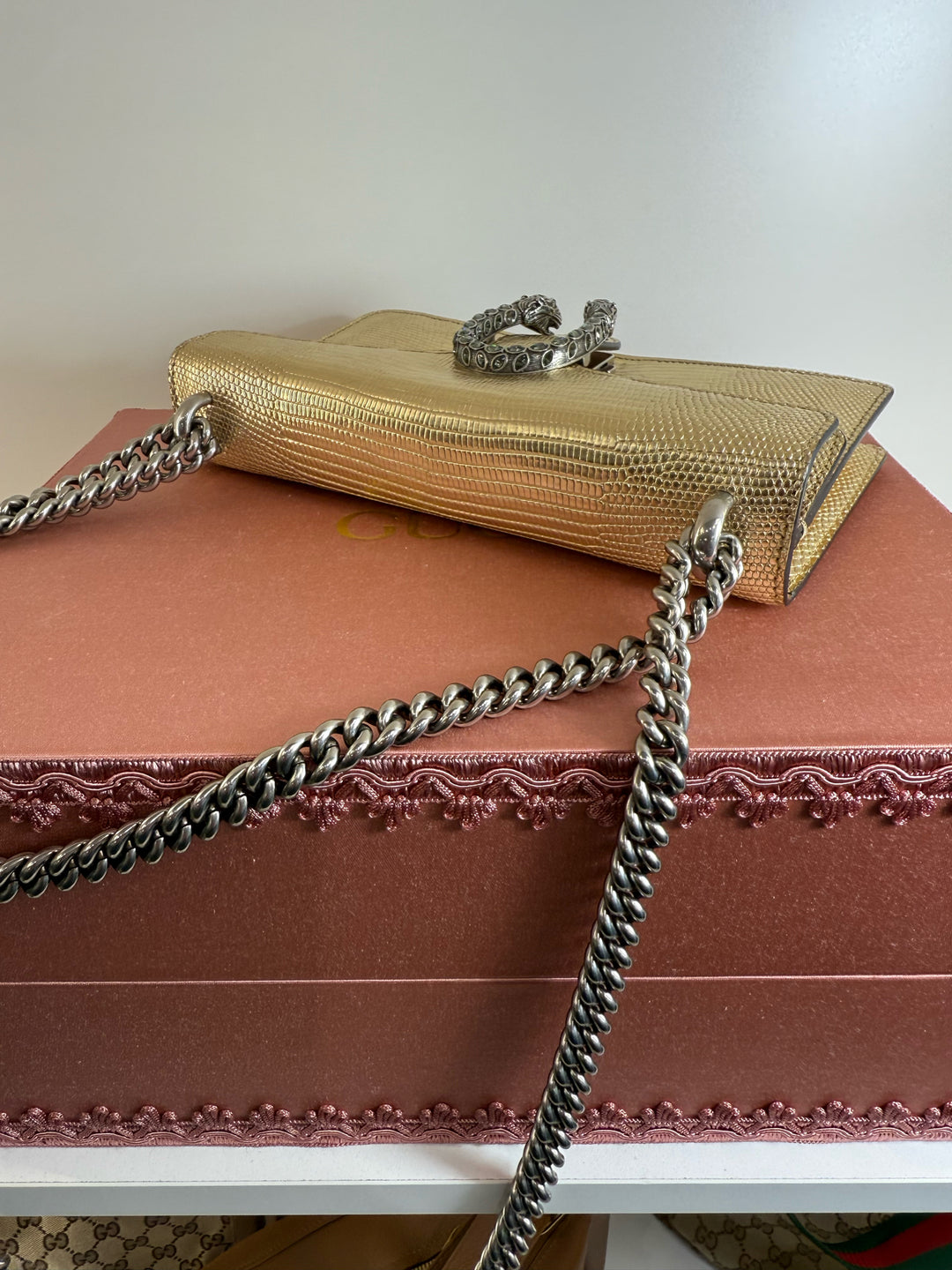 Gucci 2020 DIONYSUS Small Lizard Designer Bag