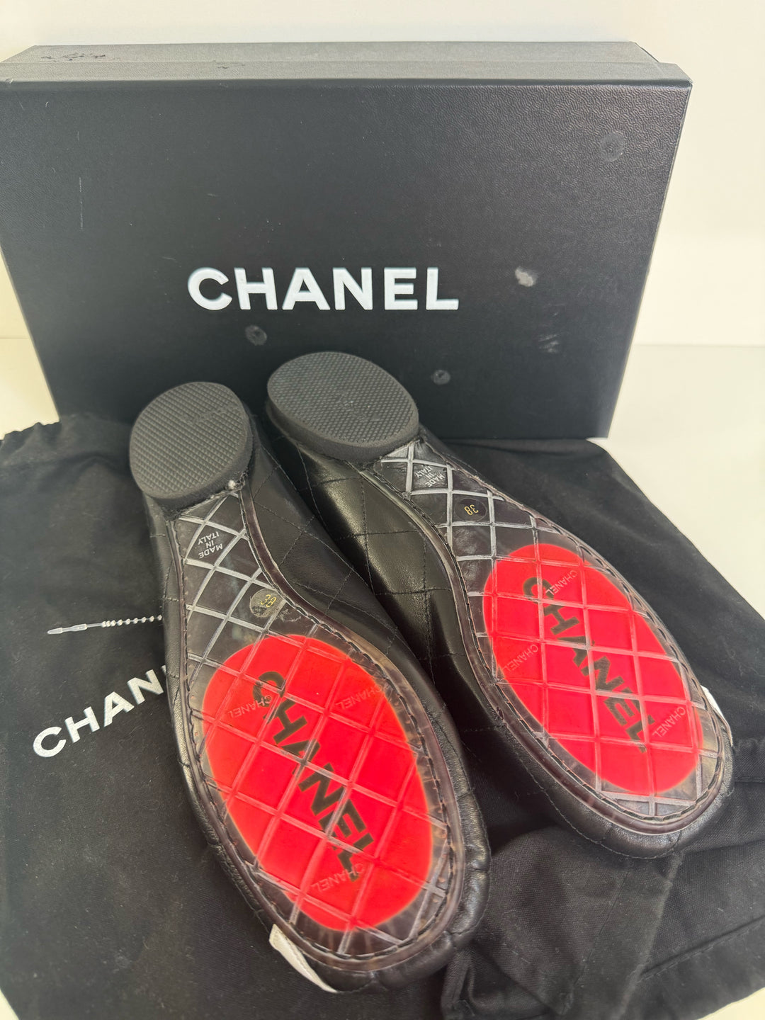 Chanel MaryJane Ballet Shoes w/ Xtra Heels Size 38/7.5