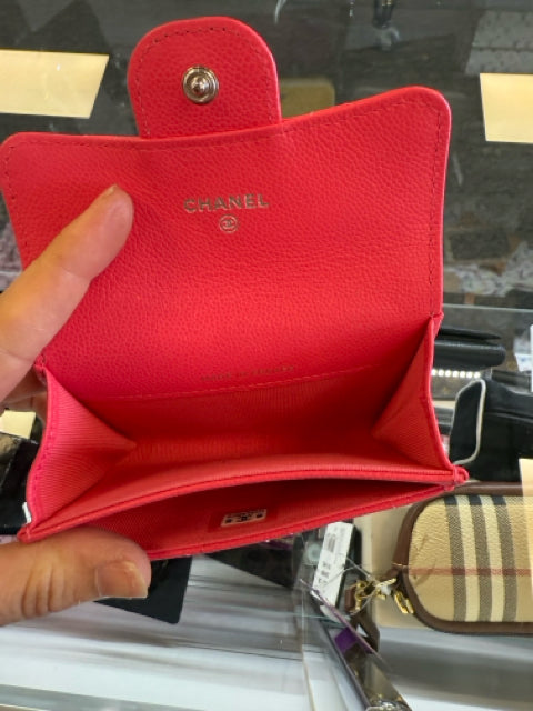 Chanel Fuschia Caviar Cards Cases Full Set