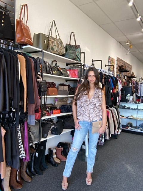 NWT BCBG Max Azria Ruffle Halter Blouse Top