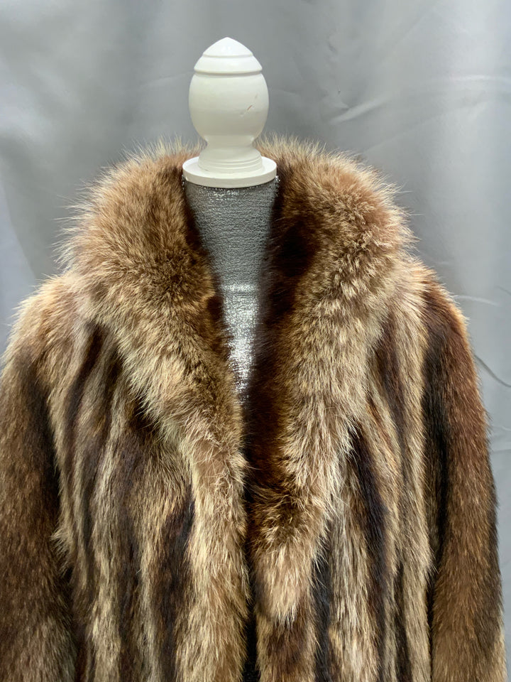 Vintage Revillion Long Racoon Fur Coat S/M