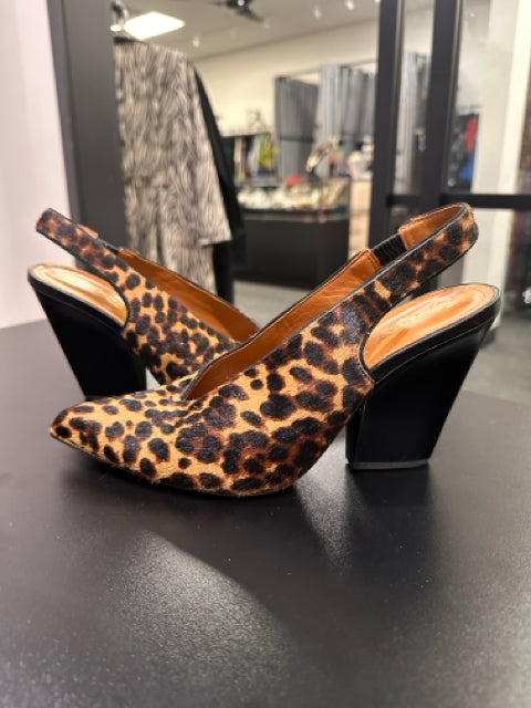 Tory Burch Sz 8.5 Cheetah Slingbacks Shoes