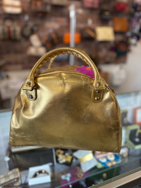 Balenciaga Leather Gold Moto City Bags Hand Bags