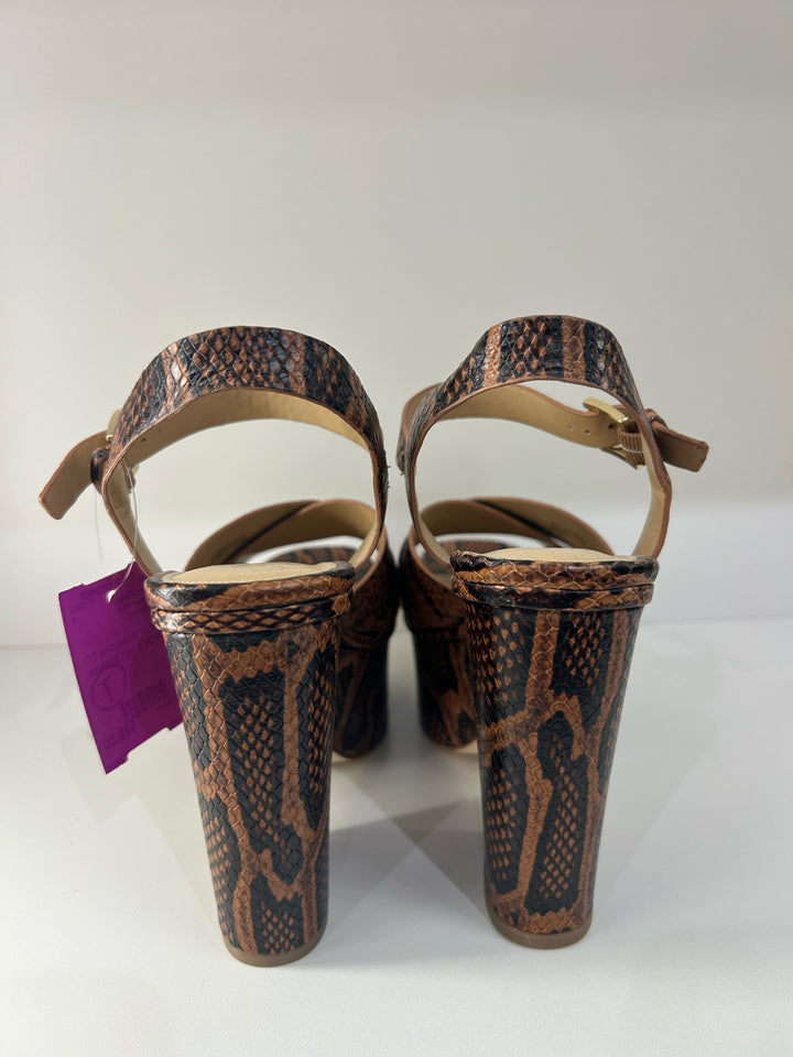 NWT Michael Kors Snake Print Platform Shoes Sz 8