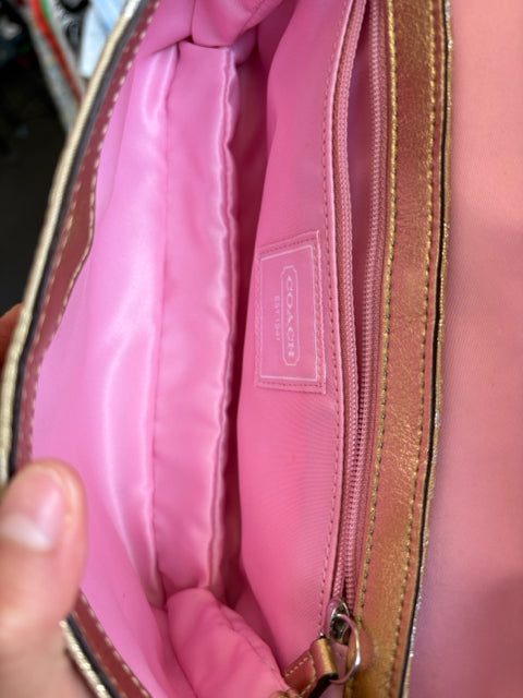 Coach Canvas Gold Handbag