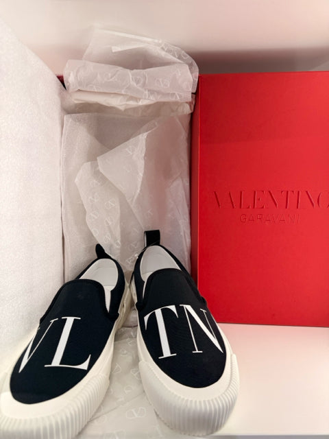 NWT Valentino Garavani Sz 11/11.5 Canvas Slip On Sneakers w/Box