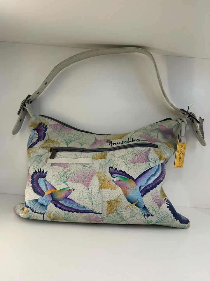 Anuschka Handpainted Satchel Leather Bag