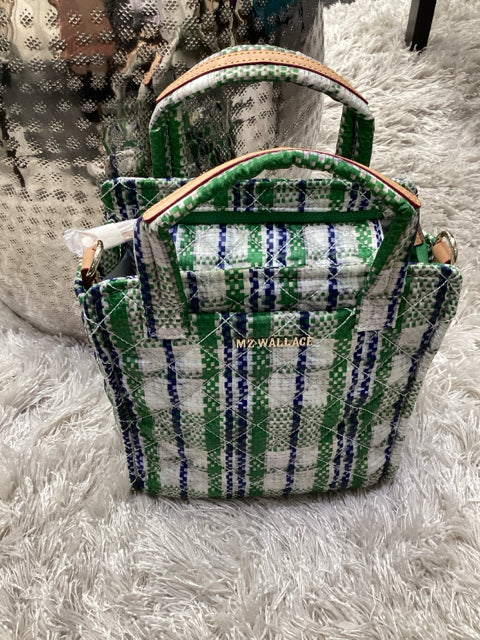 NWT Mz Wallace quilted tote plaid design w/dustbag Cross Body Bag.