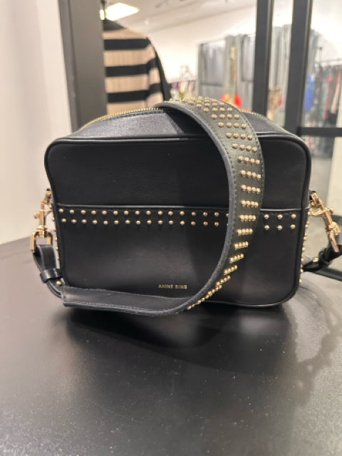 Anine Bing Leather Black Crossbody Shoulder Bag