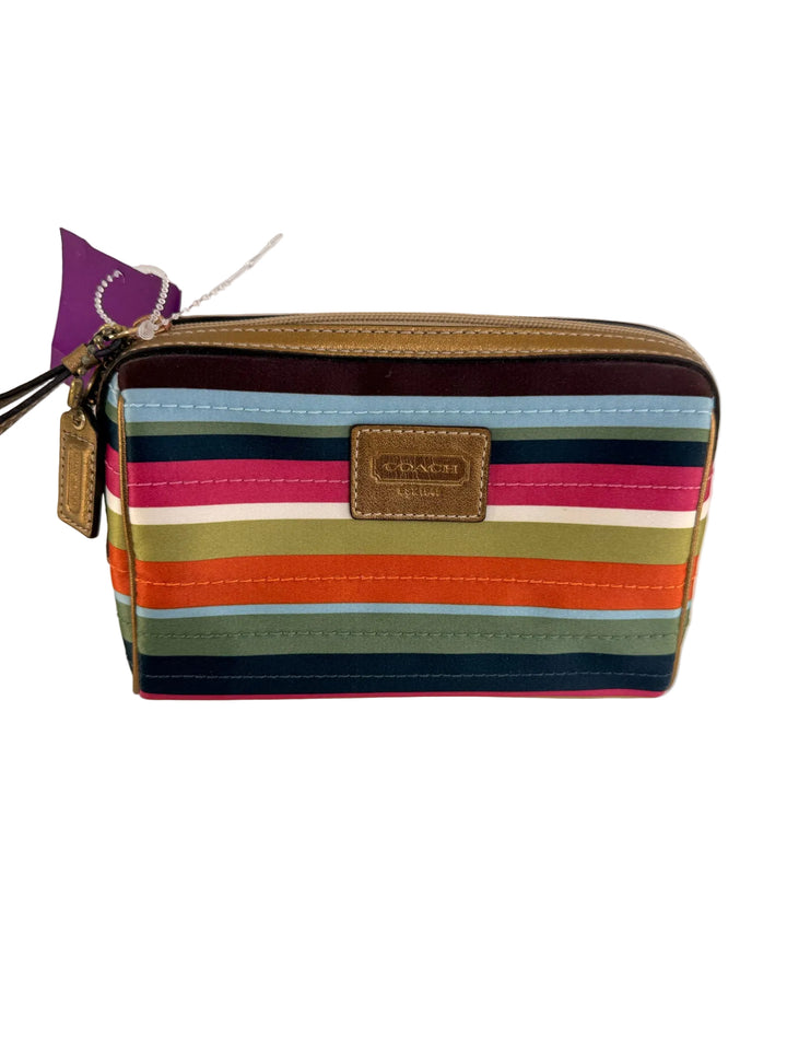 Coach Y2K Stripe Nylon Cosmetic Case