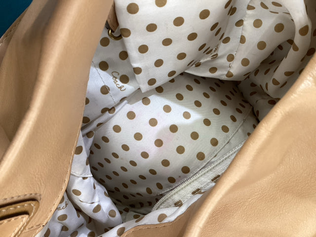 Pre Owned Coach Tan Soft Leather Tote