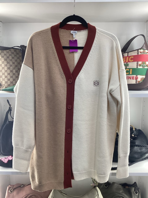 Loewe Sz L Anagram Color Block Sweater