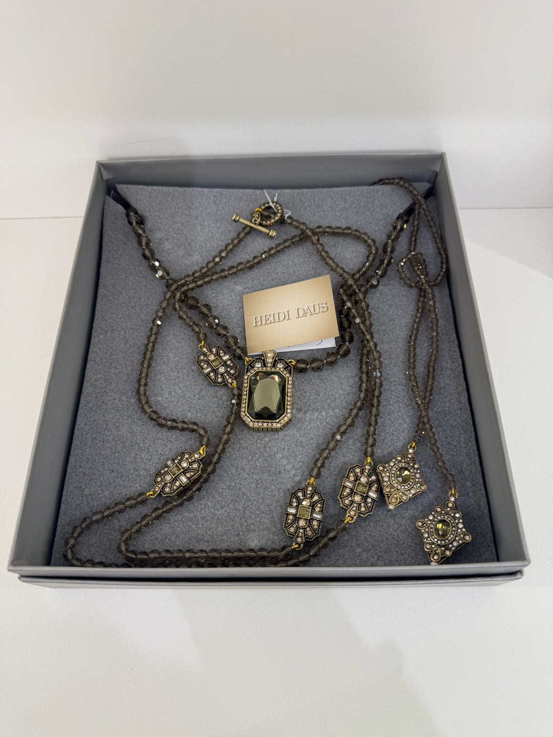 Heidi Daus Deco Trilogy Crystal Necklace
