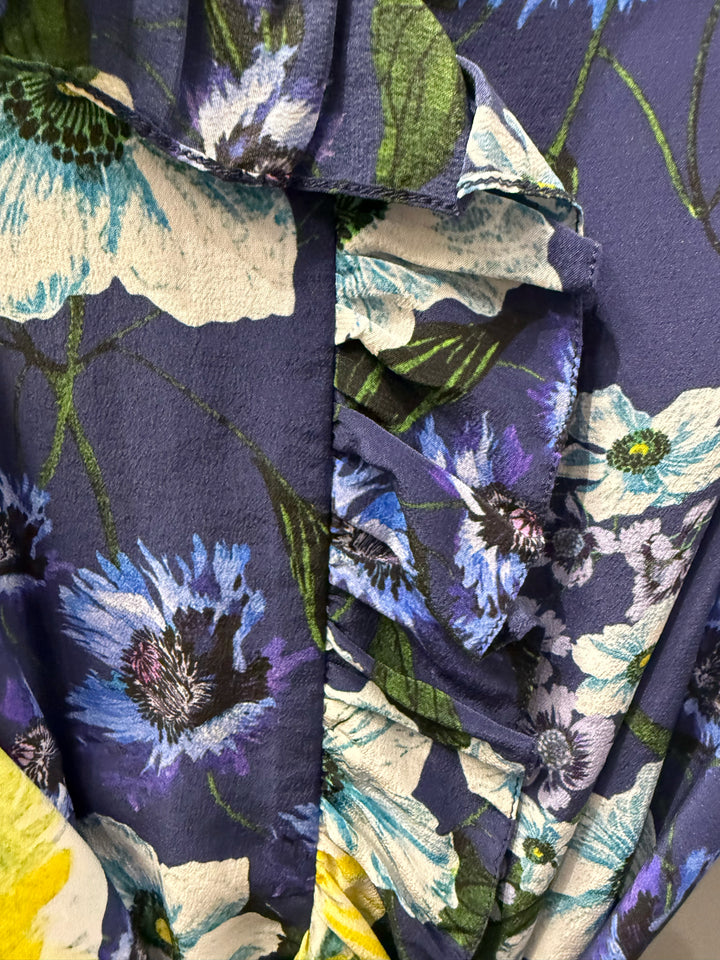 Erdem Ruffle Neck Blouse Sz 6