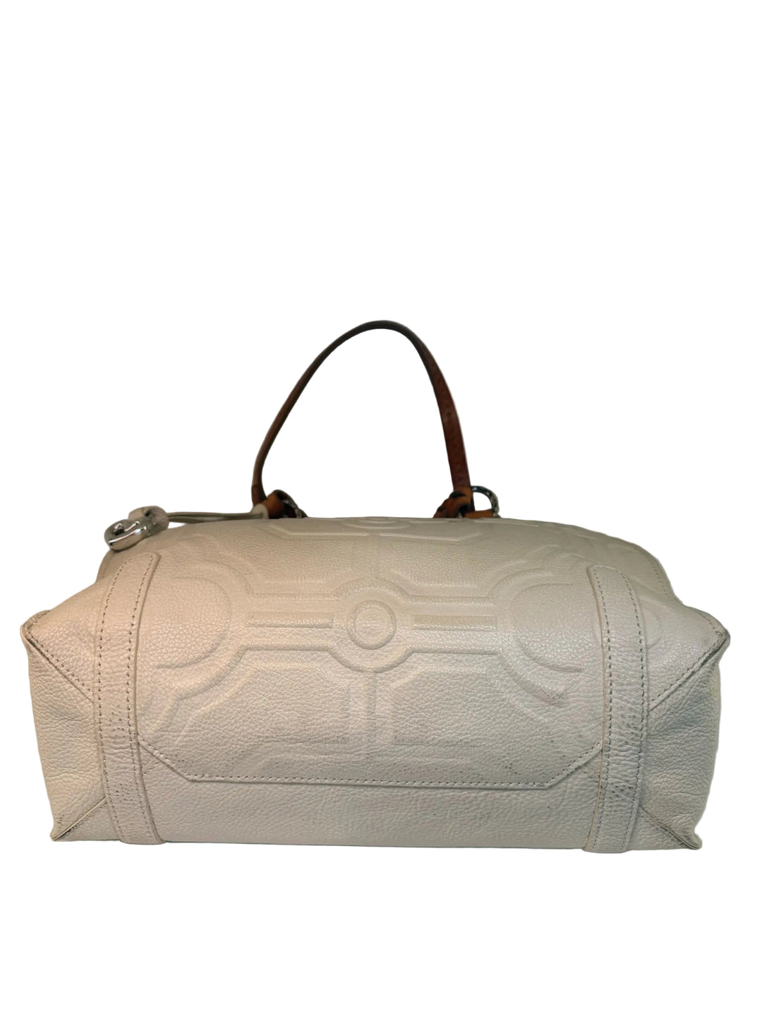 Brighton Small Leather Tote w/ Embossed Flower Pattern