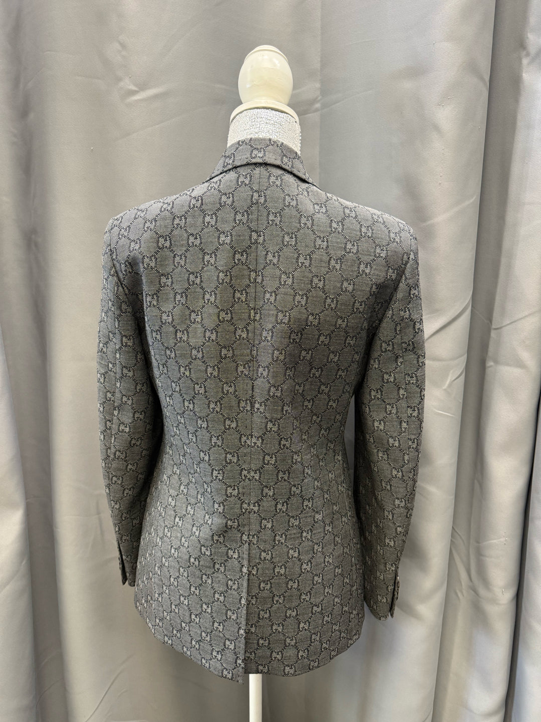 Gucci 2021 Wool Single Breast GG Monogram Blazer