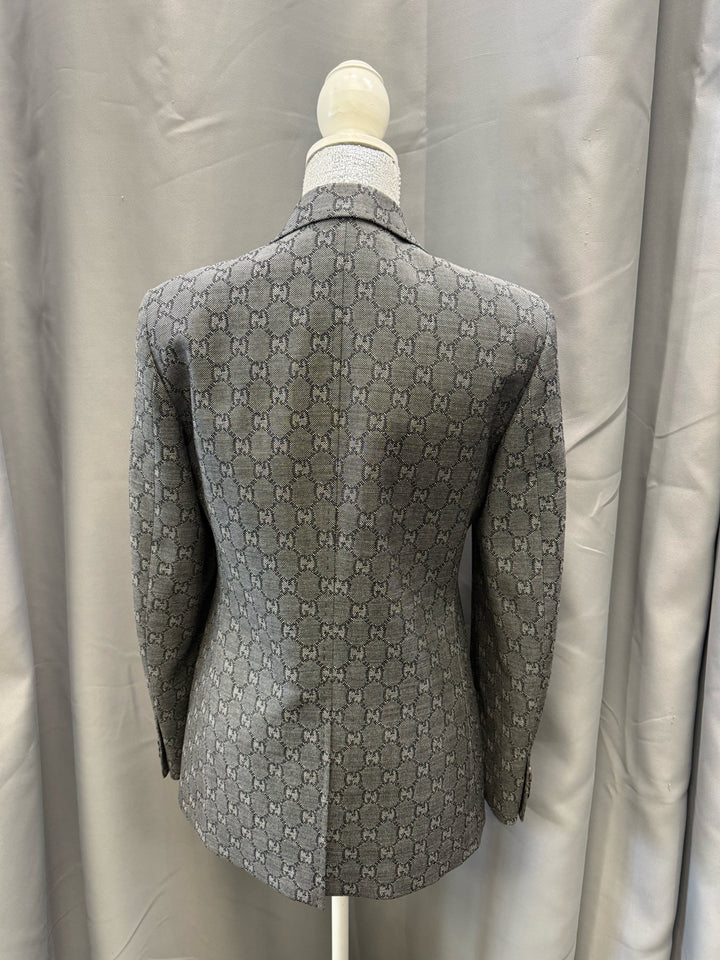 Gucci 2021 Wool Single Breast GG Monogram Blazer