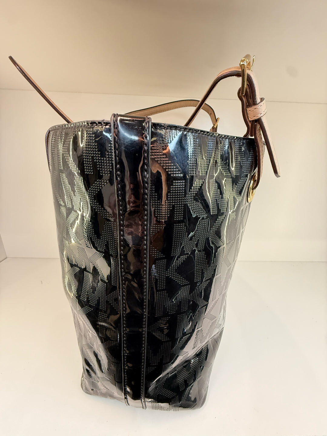 Michael Kors Allover Embossed MK LogoTote Bag