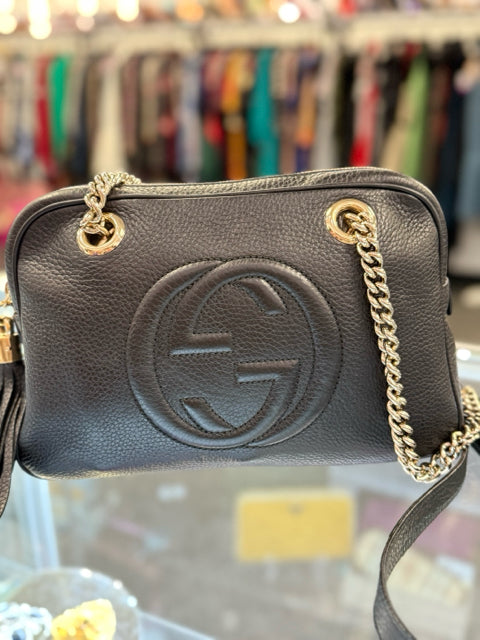 Gucci Soho Chain Shoulder Bag w Tassel Dustbag Designer Bag