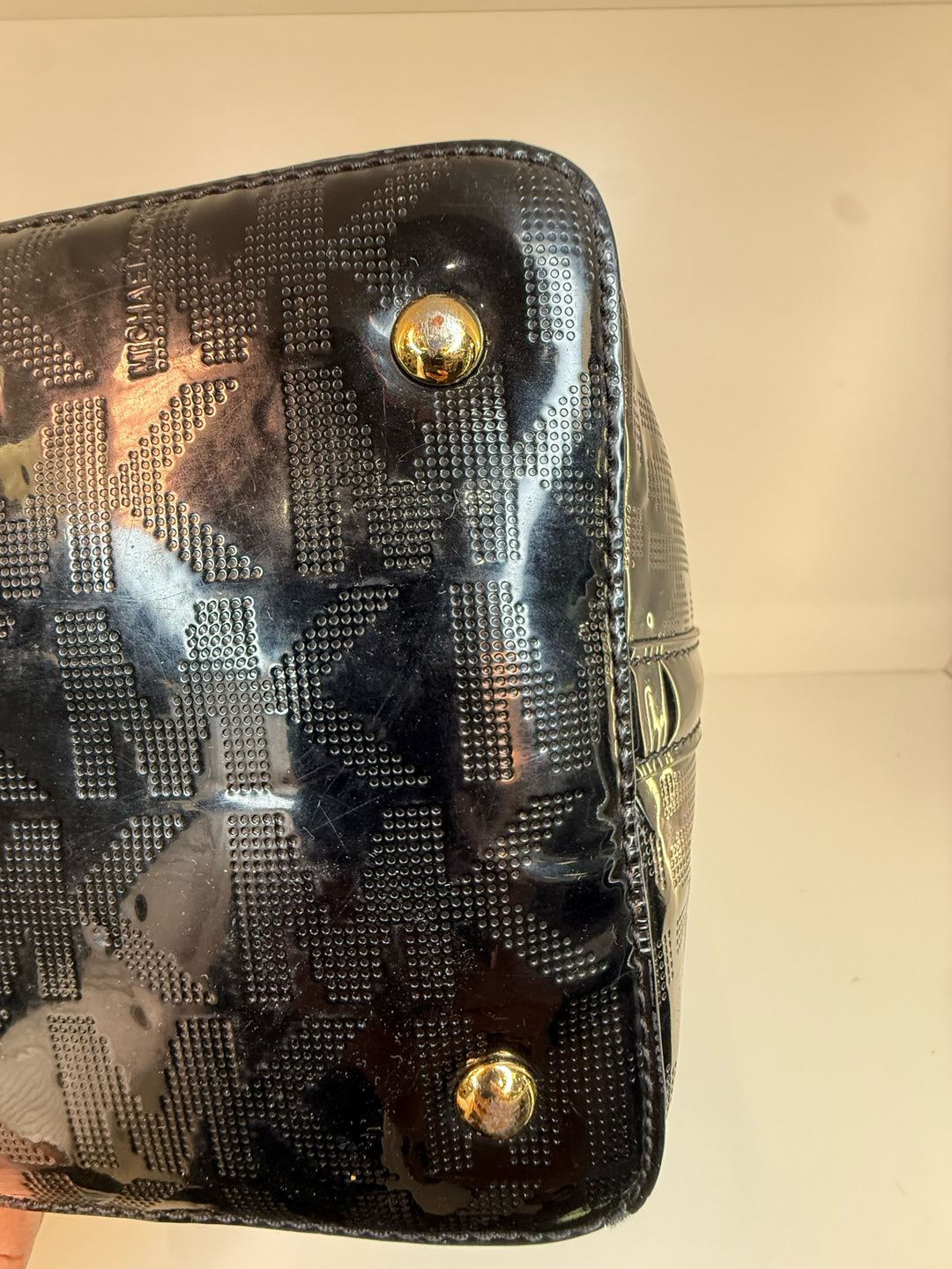 Michael Kors Allover Embossed MK LogoTote Bag