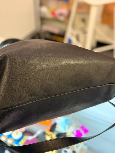 Foley & Corinna Large Black Messenger Tote