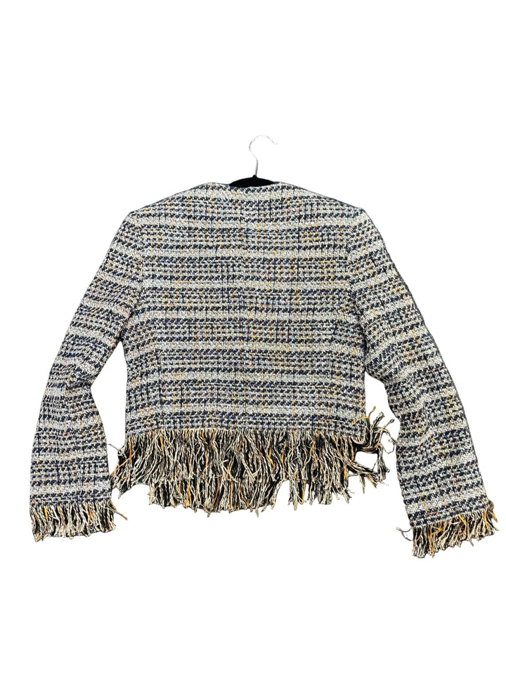 Veronica Beard Single Breasted Tweed w/ Finge Blazer Sz 4