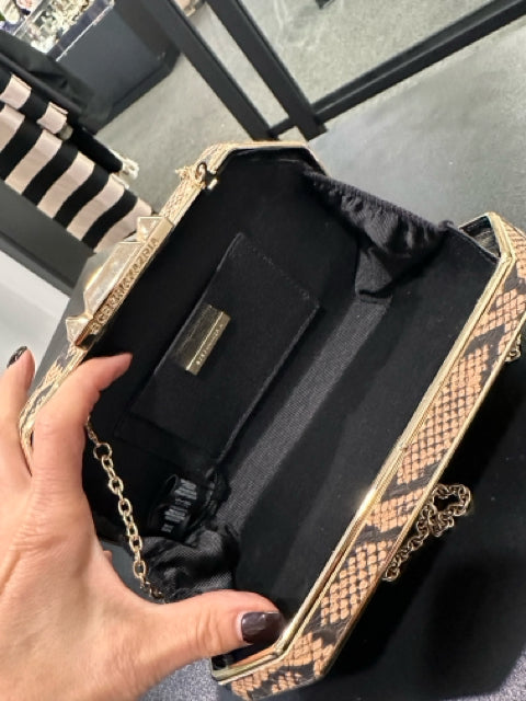BCBG Max Azria Snake Print Clutch