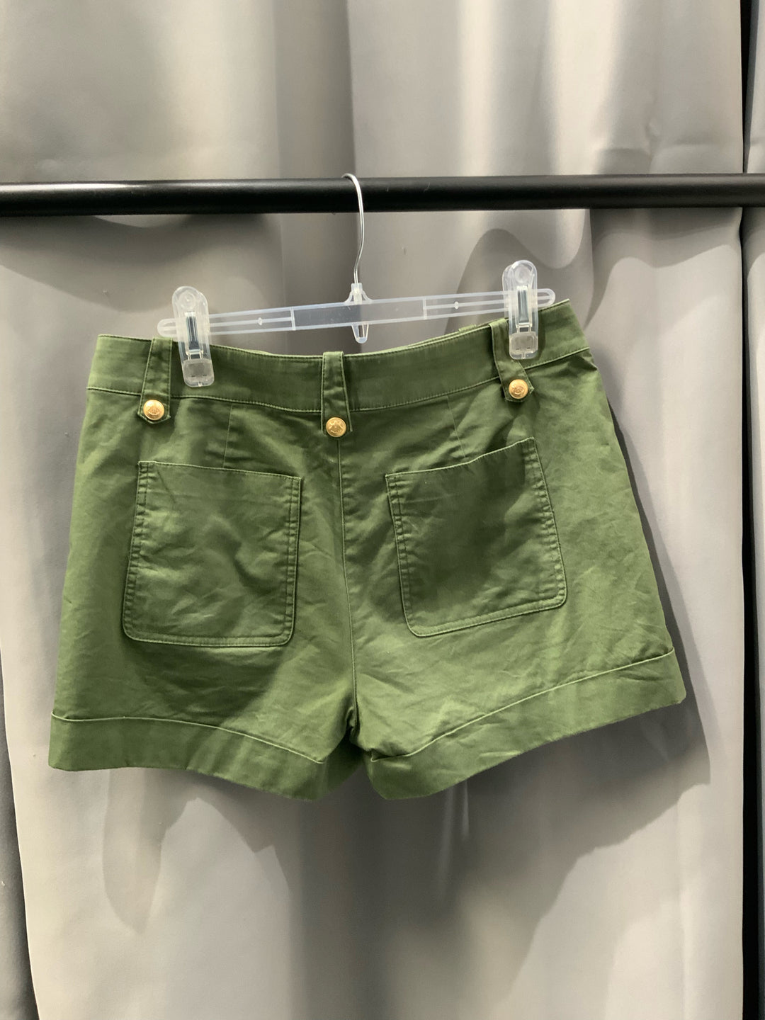 J Crew Cuffed Open Front Pkts w/ Gold Buttns Shorts