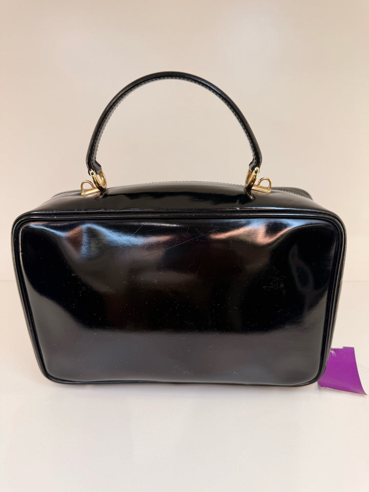 Gucci Vintage Lunch Box Style Bamboo Zipper Pulls