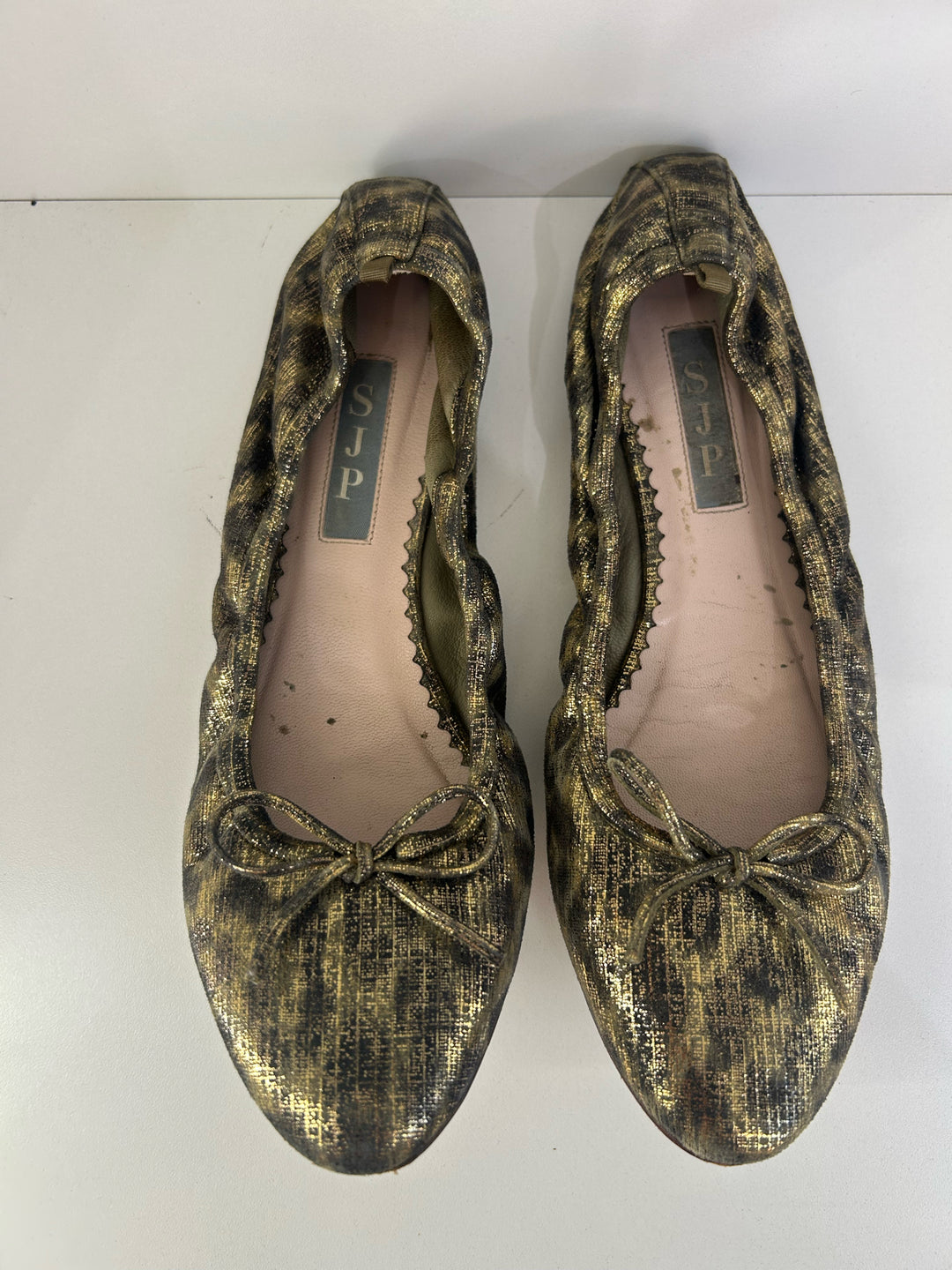 SJP Gelsey Gold Leopard 37.5 Flats