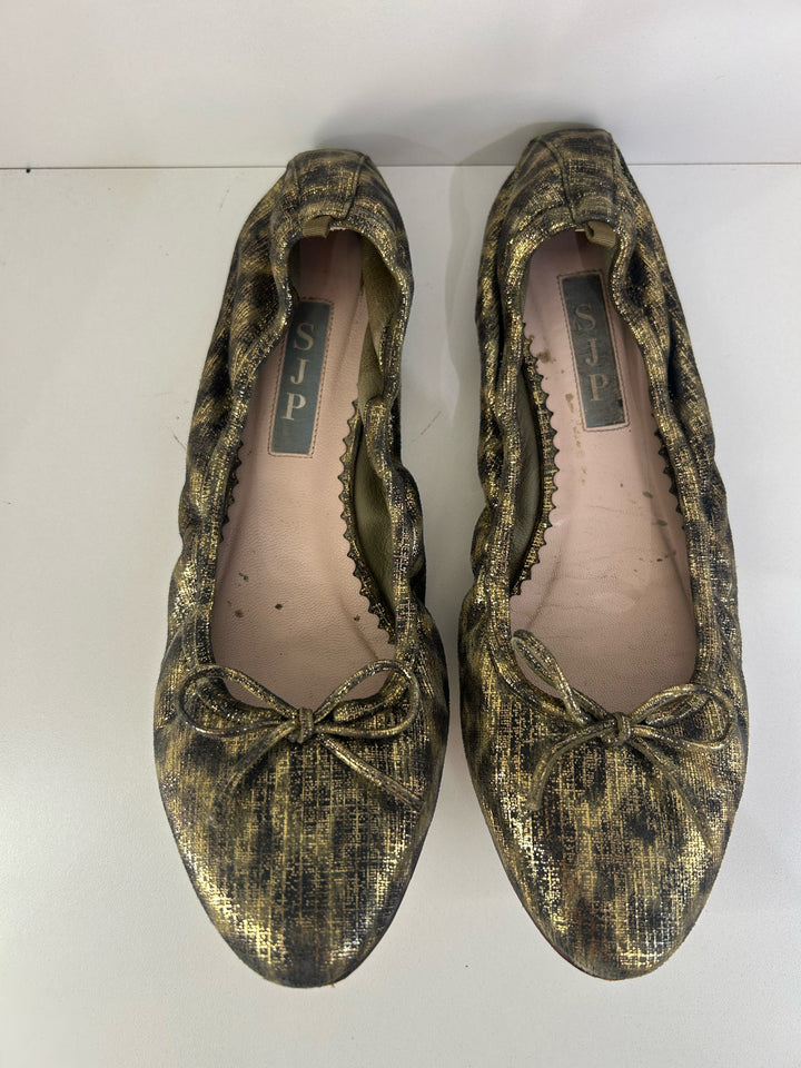 SJP Gelsey Gold Leopard 37.5 Flats