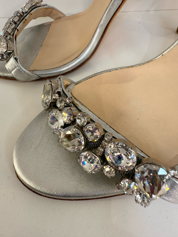 Jimmy Choo Silver Sandals Sz 39.5