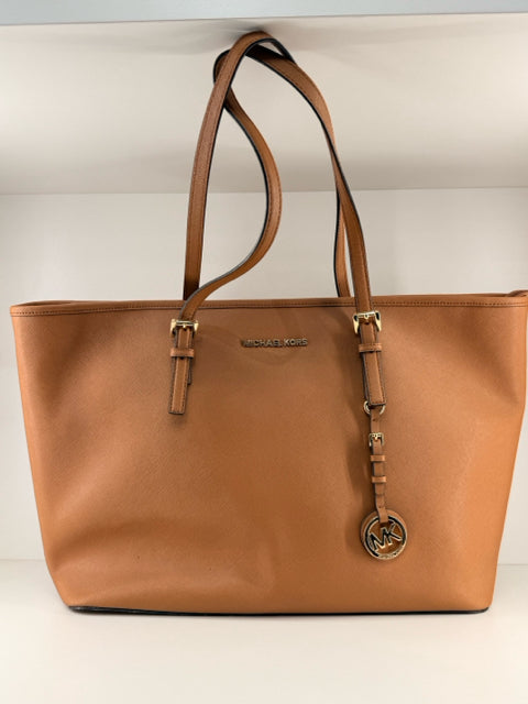 Pre Owned Michael Kors Tan Saffiano Leather Hand Bag