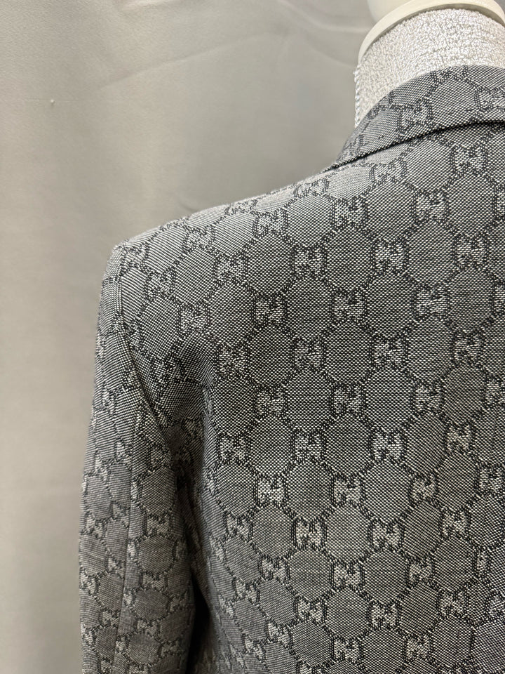Gucci 2021 Wool Single Breast GG Monogram Blazer