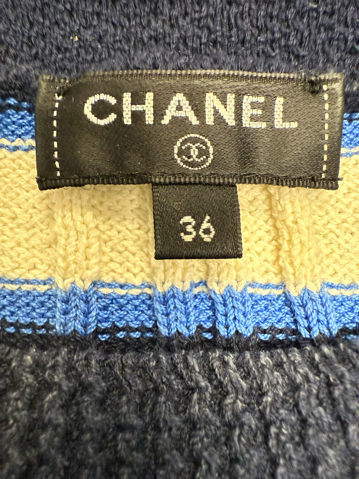 Chanel SS Knit T Shirt Top Size 38