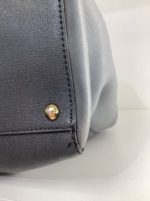 Fendi Grey 2 Jours Leather Tote Shoulder Bag