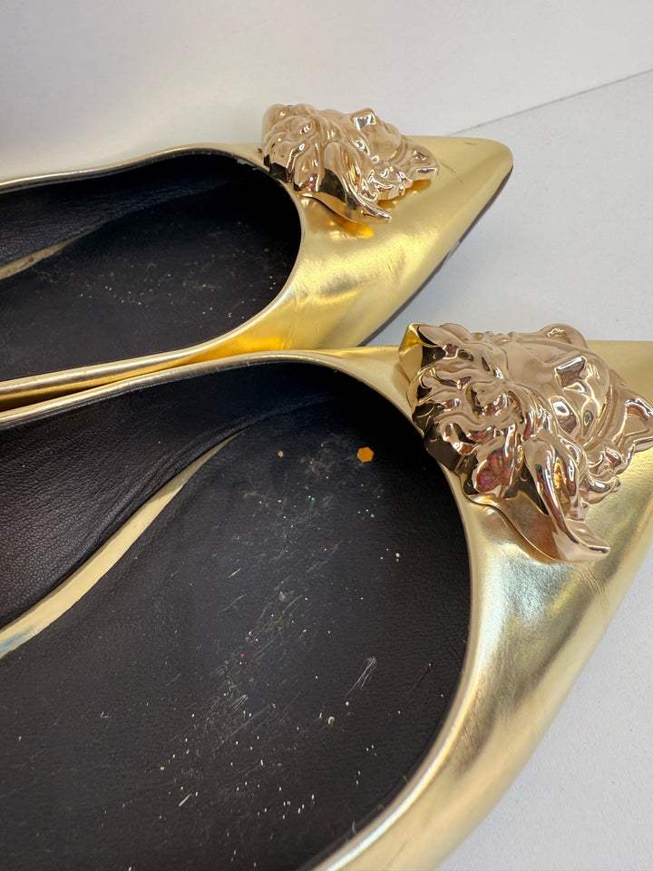Versace Medusa Head Flats Shoes 38.5