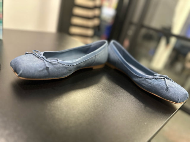Christian Louboutin Sz 39 Denim Flats Shoes