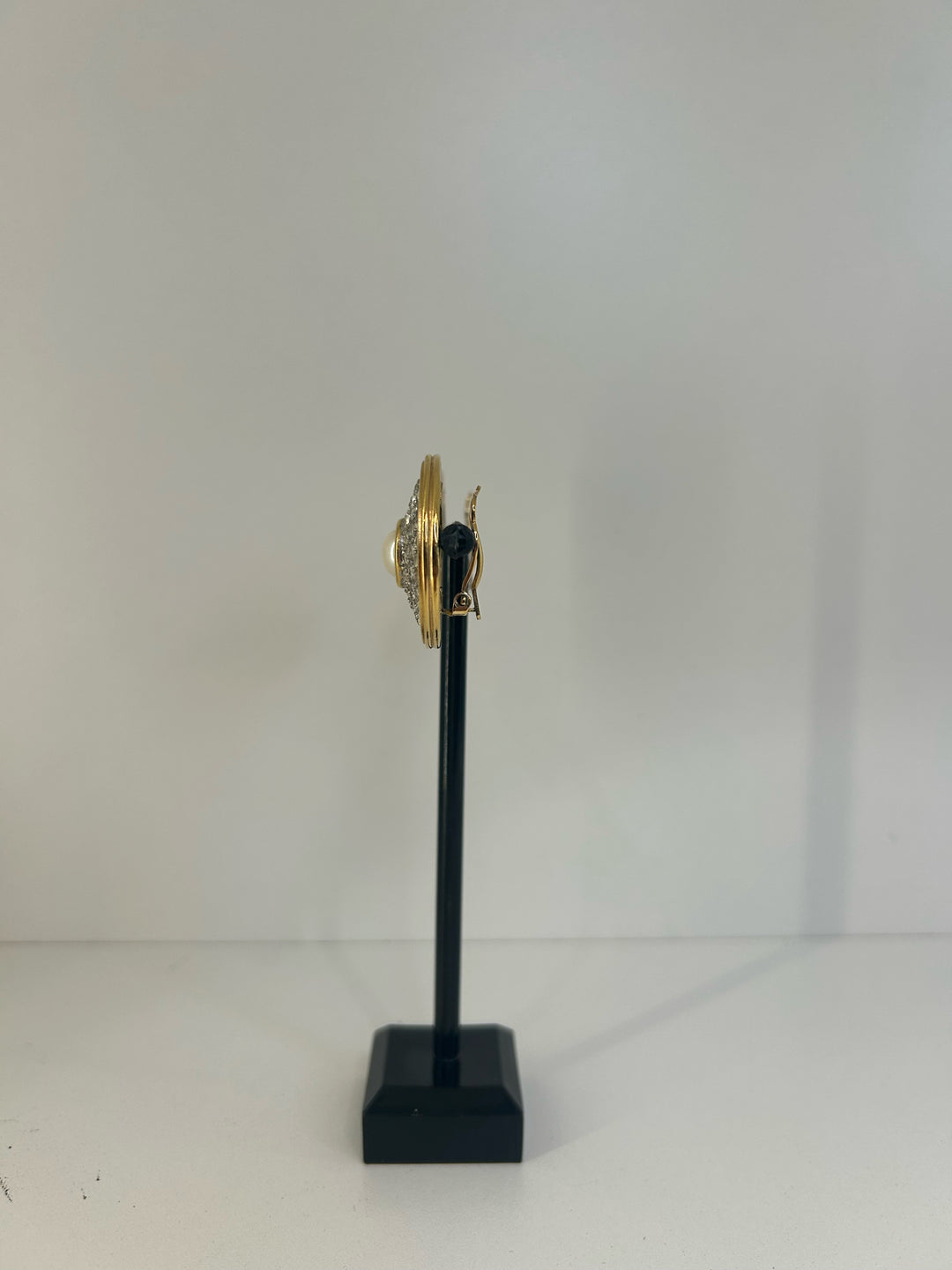 Vintage Givenchy 3 Rows CZs Earrings