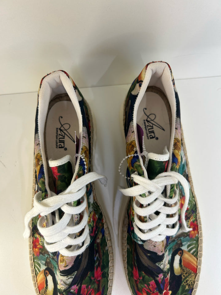 AZURA Tropical bird print w Espadrille Sneakers