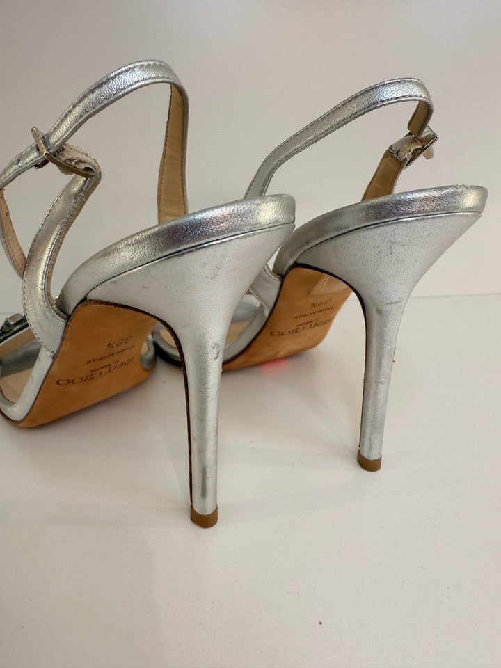 Jimmy Choo Silver Sandals Sz 39.5