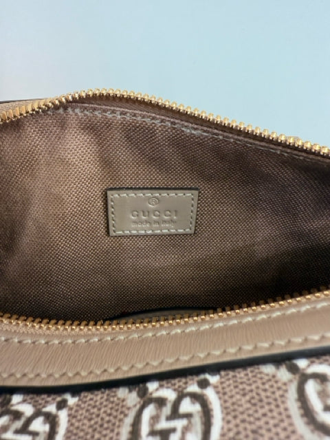 NWT Gucci GG Shadow Boston Canvas & Leather Crossbody Strap