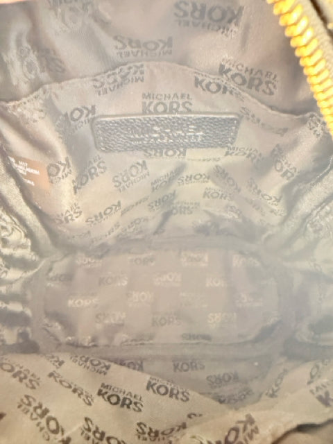 Pre Owned Michael Kors Canva  Brown Mini Logo w/ gold hardware Backpack