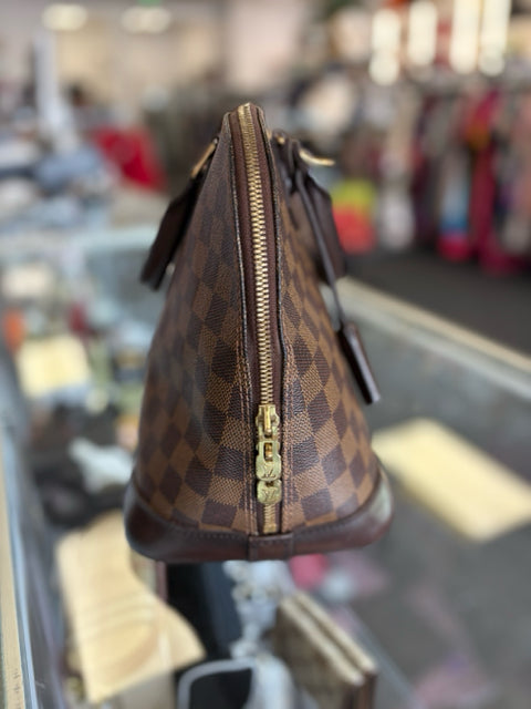 Louis Vuitton Canvas Damier Ebene Alma Handbags