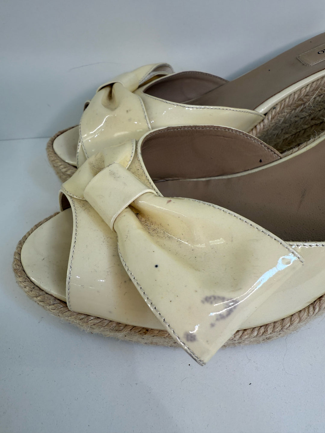 Valentino Raffia Wedge Shoes Sz 39