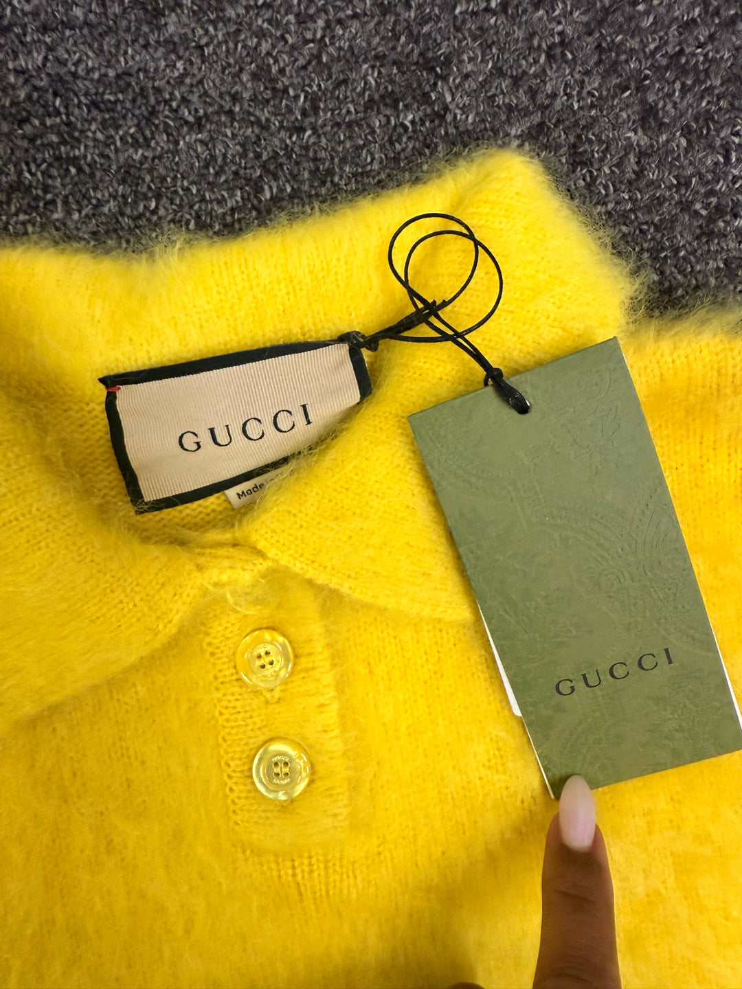 NWT Gucci Cashmere Polo Sweater Sz M